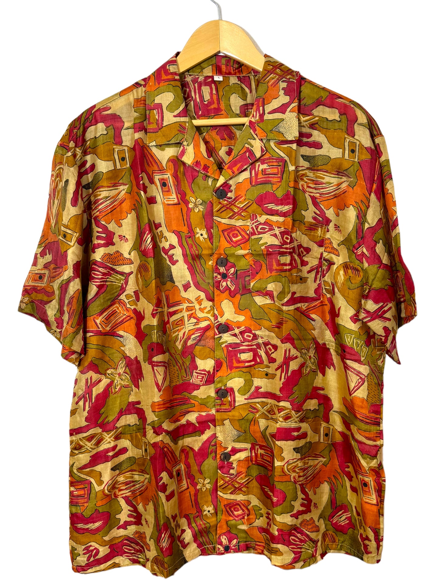 Shirt made with vintage silk (L)