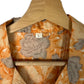 Flores de impressão de camisa de seda vintage (L)