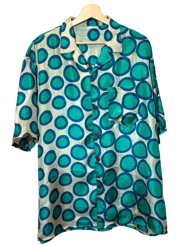 Camicia vintage in seta, taglia L