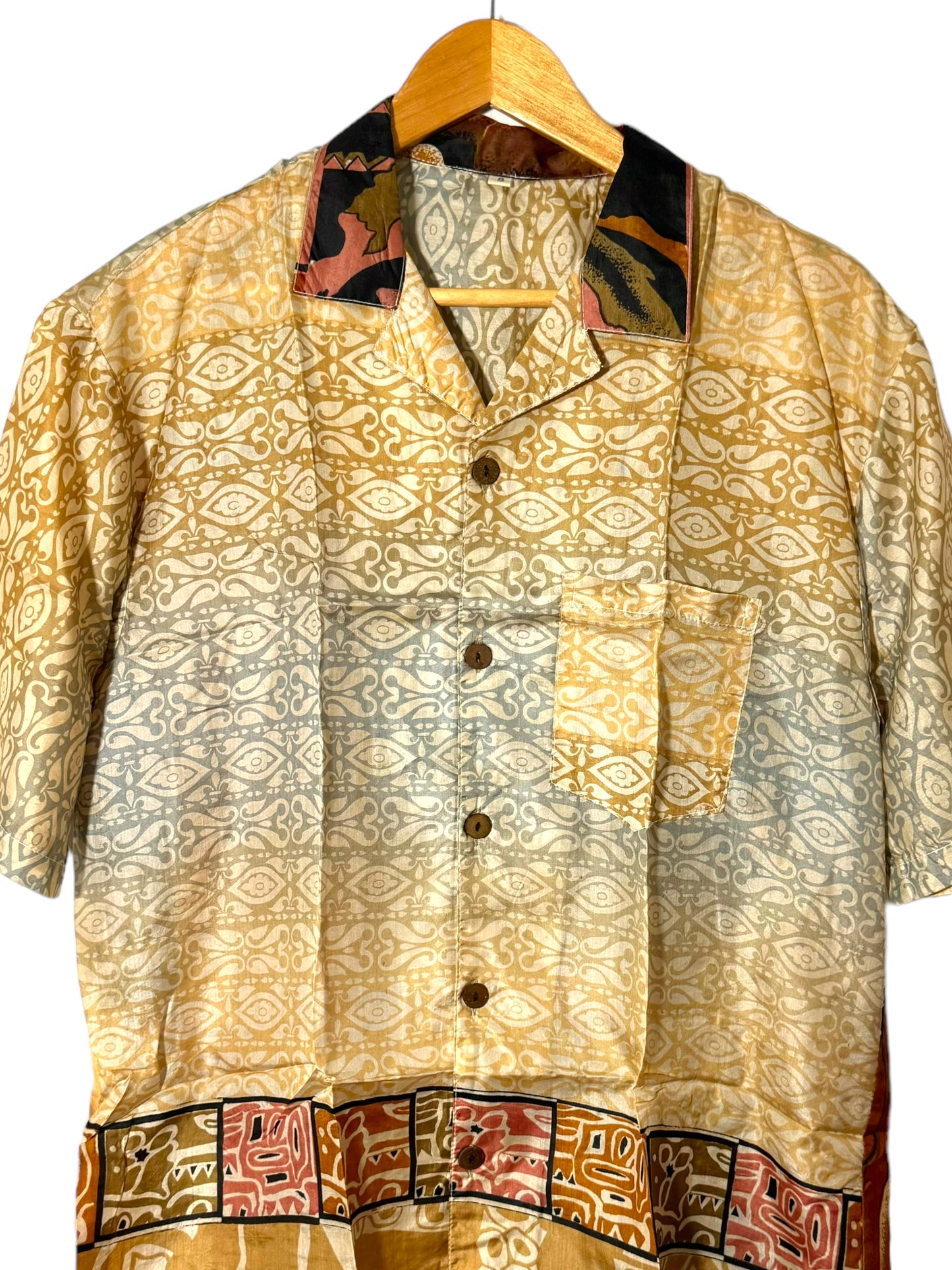 Camicia realizzata con seta vintage (S)