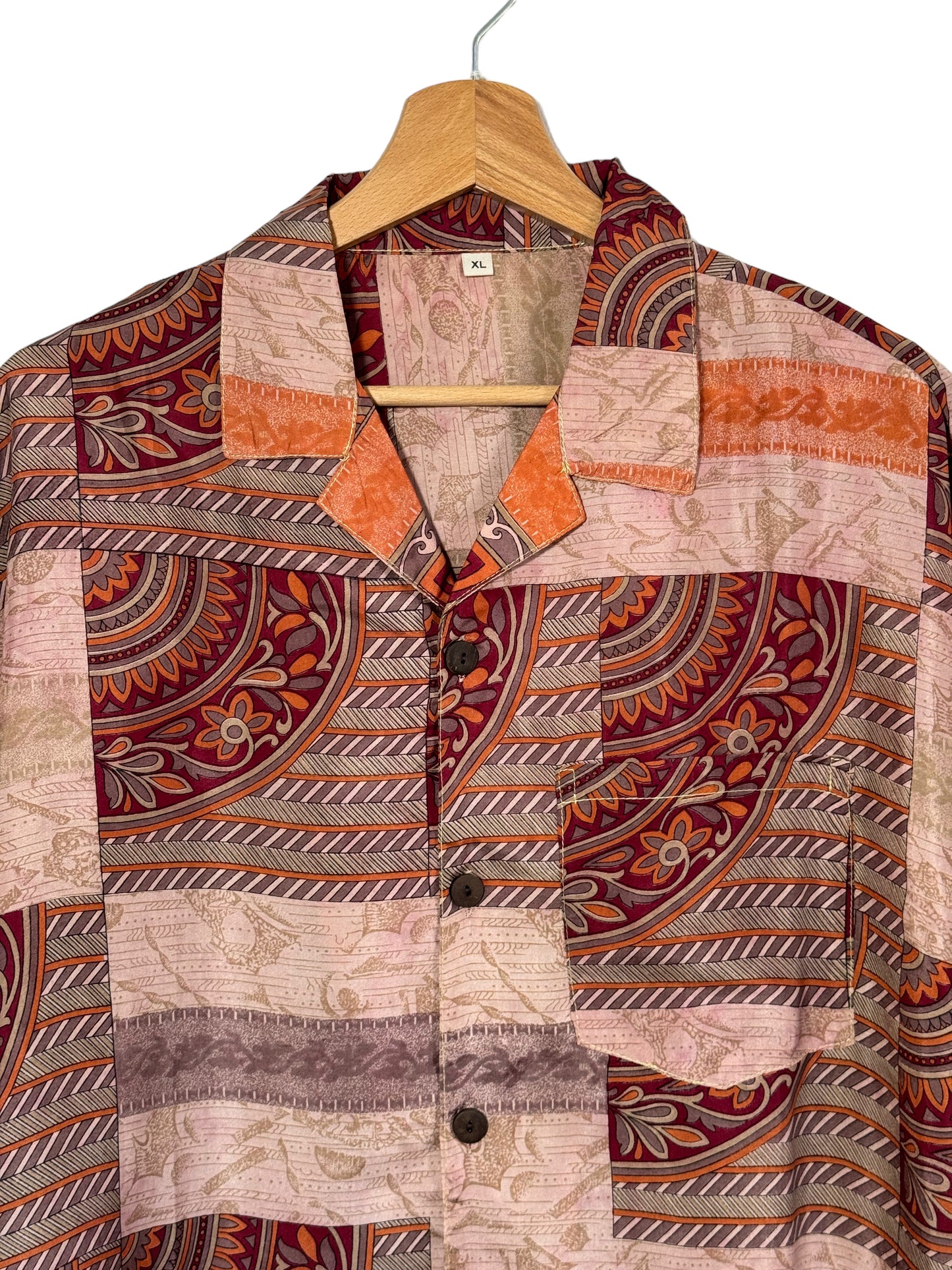 Camicia vintage in seta (XL)