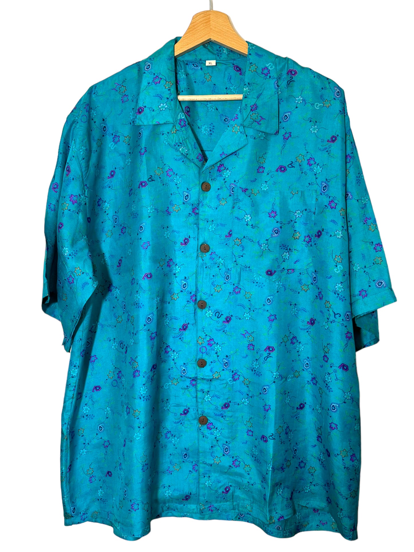 Camicia vintage in seta (XL)