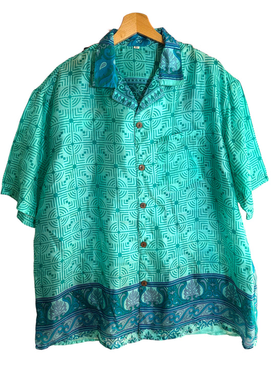 Camicia vintage in seta (XL)