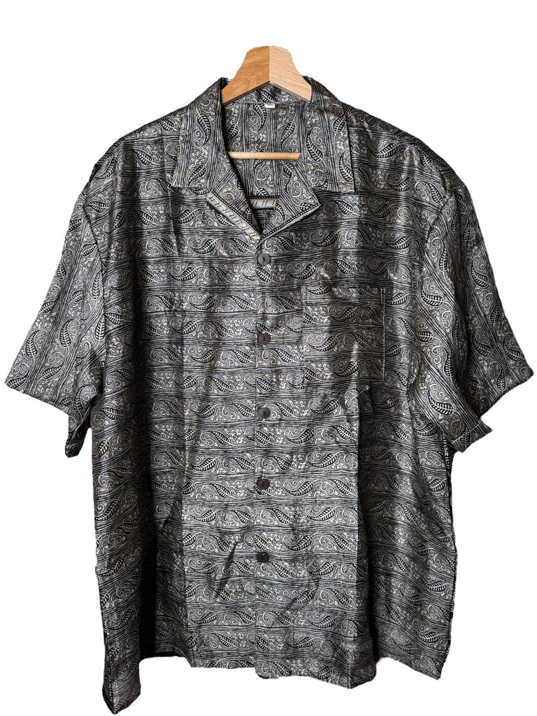 Camicia vintage in seta, taglia XL