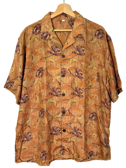 Camisa hecha con seda vintage (L)