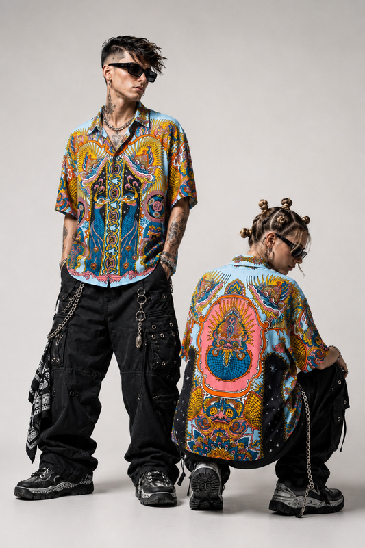 Camicia Merak Colored in viscosa